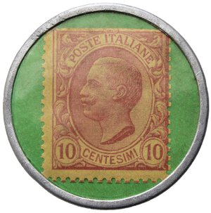 obverse: GETTONE. Vittorio Emanuele III. Pirelli - Gettone di necessità da 10 centesimi. SPL