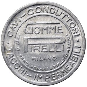 reverse: GETTONE. Vittorio Emanuele III. Pirelli - Gettone di necessità da 10 centesimi. SPL