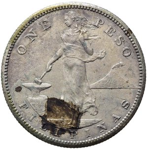 reverse: FILIPPINE. Amministrazione degli Stati Uniti. One Peso 1908. KM#172. BB