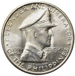 obverse: FILIPPINE. 1 Peso 1947. Ag. FDC
