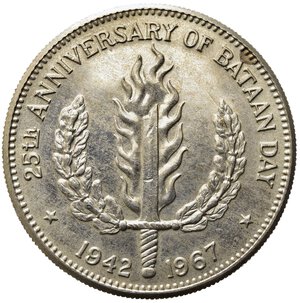 reverse: FILIPPINE. 1 Peso 1967. Ag. qFDC
