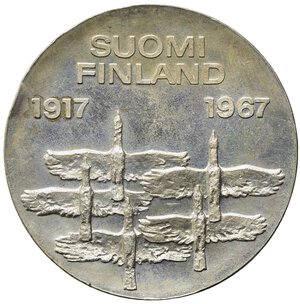 obverse: FINLANDIA. 10 Markkaa 1967. Ag. qFDC