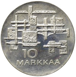 reverse: FINLANDIA. 10 Markkaa 1967. Ag. qFDC