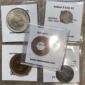 obverse: ESTERE. Lotto di 5 monete (Spagna, India, Ungheria). BB-FDC