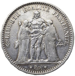 reverse: FRANCIA. 5 Francs 1876. Ag. qBB