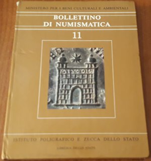 obverse: AA.VV.- Bollettino di Numismatica - Volume 11 - Roma, 1988, pp. 205, cartonato lucido. Ill. b/n e a colori nel testo, ottimo stato, tratta monetazione italiana antica e medievale.