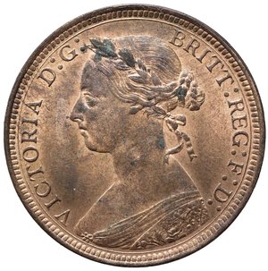 obverse: GRAN BRETAGNA. Victoria. Half Penny 1890. qFDC