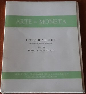 obverse: PANVINI ROSATI F. - I tetrarchi. Museo Nazionale Romano.Napoli, 1961, ril. Edit., 16 schede fotografiche di monete appartenenti alla Tetrarchia con ingrandimenti, ottimo stato.