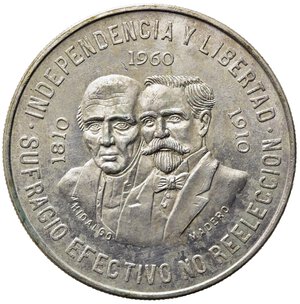 reverse: MESSICO. 10 Pesos 1960. Ag. qFDC