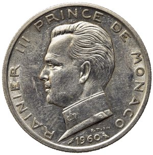 obverse: MONACO. Ranieri III. 5 francs 1960. qFDC