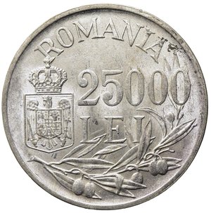 reverse: ROMANIA. 25000 Lei 1946. Ag. qFDC