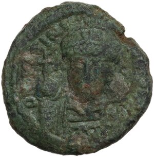 obverse: Justinian I (527-565).. AE Decanummium, Rome mint, c. 547