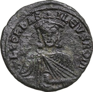 obverse: Leo VI the Wise (886-912).. AE Follis, Constantinople mint