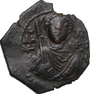 obverse: John II, Comnenus (1118-1143).. AE half Tetarteron. Type B. Thessalonica mint. Struck 1118-1122(?)