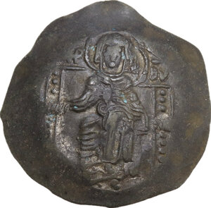 obverse: Isaac II Angelus (1185-1195).. BI Aspron Trachy, Constantinople mint