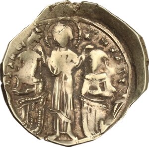 reverse: Andronicus II (1282-1328) with Michael IX (1295-1320).. AV Hyperpyron, Constantinople mint, 1295-1320