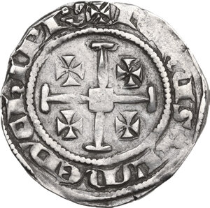 obverse: Cyprus.  Henry II (1285-1324). AR 1/2 Gros, Crusader States. Lusignan Kingdom of Cyprus