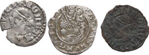 obverse: Hungary. Lot of three (3) unclassified AR Denars, including: Loius I, the Great and Matthias Corvinus
