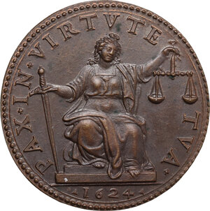 reverse: Italy..  Urban VIII (1623-1644), Maffeo Barberini.. AE Medal, 1623, Rome mint
