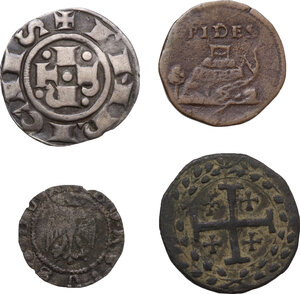 reverse: Italy . Multiple lot of four (4) Medieval denominations
