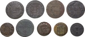 obverse: Italy .  Leopoldo II di Lorena (1824-1859). Lot of nine (9) AE coins, Firenze mint