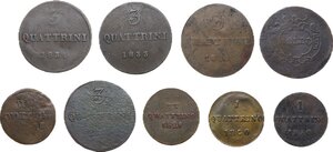 reverse: Italy .  Leopoldo II di Lorena (1824-1859). Lot of nine (9) AE coins, Firenze mint