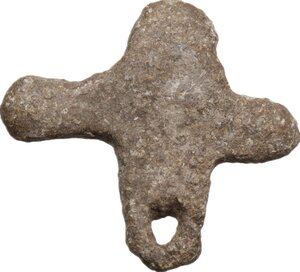 reverse: Lead cross pendant.  32 x 30 mm