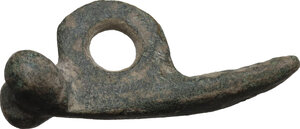 obverse: Bronze apotropaic phallus  Roman period, 1st-3rd century AD.  44 mm