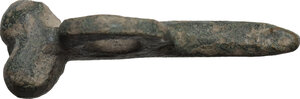 reverse: Bronze apotropaic phallus  Roman period, 1st-3rd century AD.  44 mm