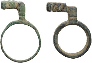 obverse: Lot of two bronze keys.  Roman period, 1st-3rd century