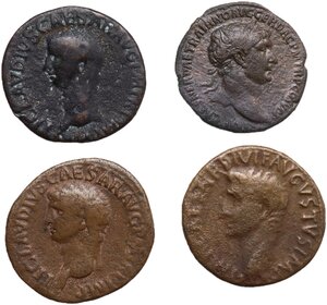 obverse: The Roman Empire.. Lot of four (4) AE As