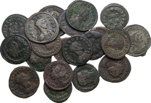 obverse: The Roman Empire.. Lot of 20 unclassified BI and AE denominations, including: Probus, Diocletian, Maximianus, Aurelian, Caligula and Gallienus