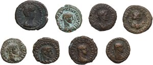 obverse: The Roman Empire.. Lot of eight (8) alexandrine BI tetradrachm to be sorted