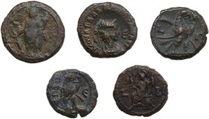 reverse: The Roman Empire.. Lot of five (5) AE Alexandrine tetradrachms
