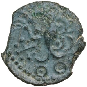 reverse: Northwest Gaul, Senones. AE 15 mm, 100-50 BC