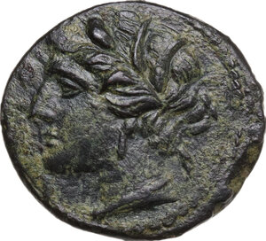 obverse: Syracuse.  Hieron II (274-215 BC).. AE 17 mm