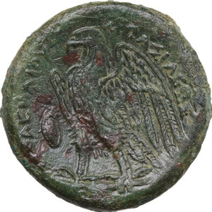 reverse: Syracuse.  Hieron II (274-215 BC).. AE 26 mm, imitation of the types of Ptolemy II Philadelphos