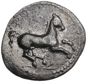 obverse: Tauromenion.  Campanian Mercenaries. . AR Litra, 354-344 BC