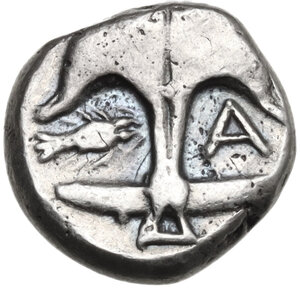 obverse: Thrace, Apollonia Pontika. AR Drachm, 480-450 BC