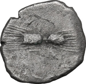 reverse: Northern Apulia, Arpi. AR Diobol, 215-212 BC-