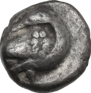 obverse: Macedon, Eion. AR Obol, 480-470 BC