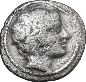 obverse: Macedon, Chalkidian League. AR Tetrobol, Olynthus mint, 432-379 BC