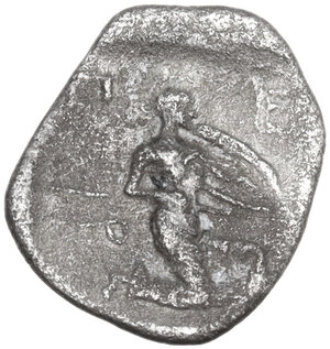 reverse: Thessaly, Perrhaiboi. AR Obol, c. 450-400 BC
