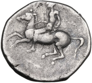 reverse: Southern Apulia, Tarentum. AR Nomos, 425-380 BC