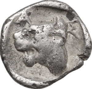 reverse: Troas, Assos. AR Obol, c. 479-450 BC