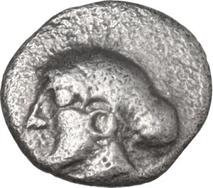 obverse: Lesbos, Methymna. AR Hemiobol, 500-460 BC