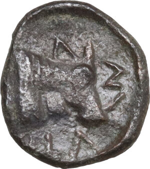 reverse: Lesbos, Mytilene. AE 9 mm, 440-400 BC