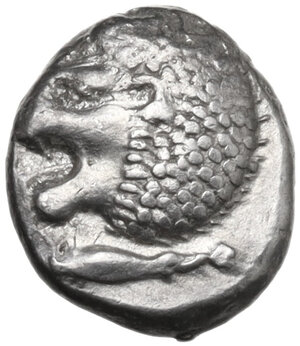 obverse: Ionia, Miletos. AR Diobol, 520-450 BC