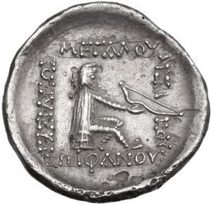 reverse: Kings of Parthia.  Mithradates II (121-91 BC). AR Drachm, Ecbatana mint, 119-109 BC