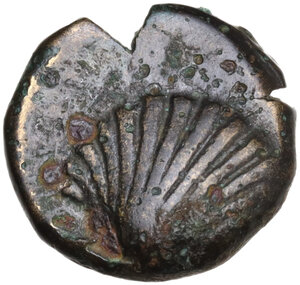 obverse: Southern Apulia, Tarentum. AE 13 mm, 275-200 BC
